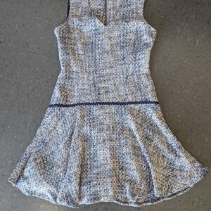 Elegant Blue and White Women's Dress